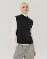 Giria: Charcoal Wool Vest